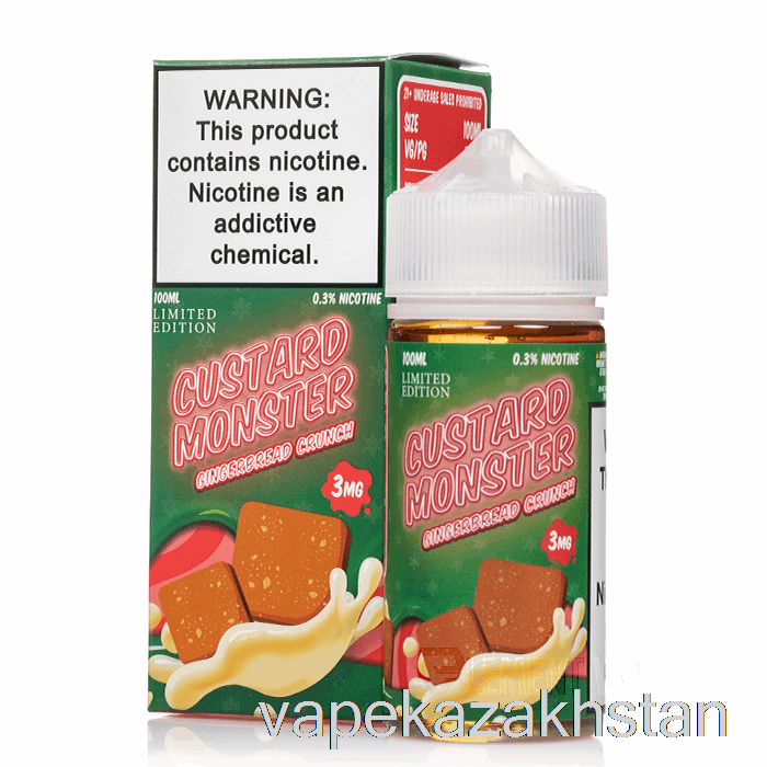 Vape Disposable Gingerbread Crunch - Custard Monster - 100mL 0mg